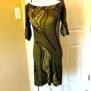 NWOT ZARA batik print pull over boatneck dress
